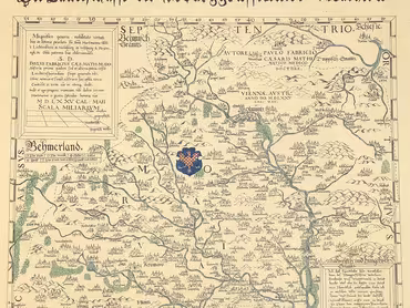 Fabriciova mapa Markrabství moravského, 2. vydání z roku 1575.